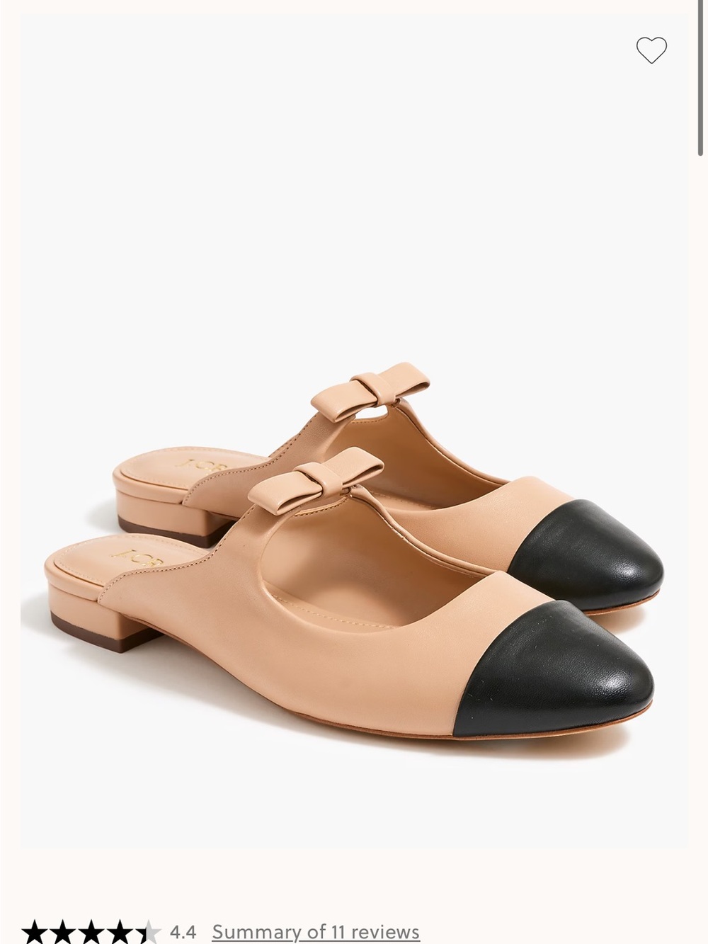 NWT j.CREW Cap toe bow mules size 9